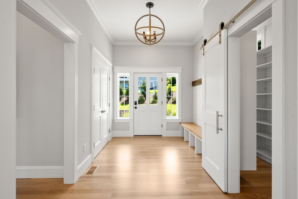 Chandelier, Interior, Wood Texture Flooring