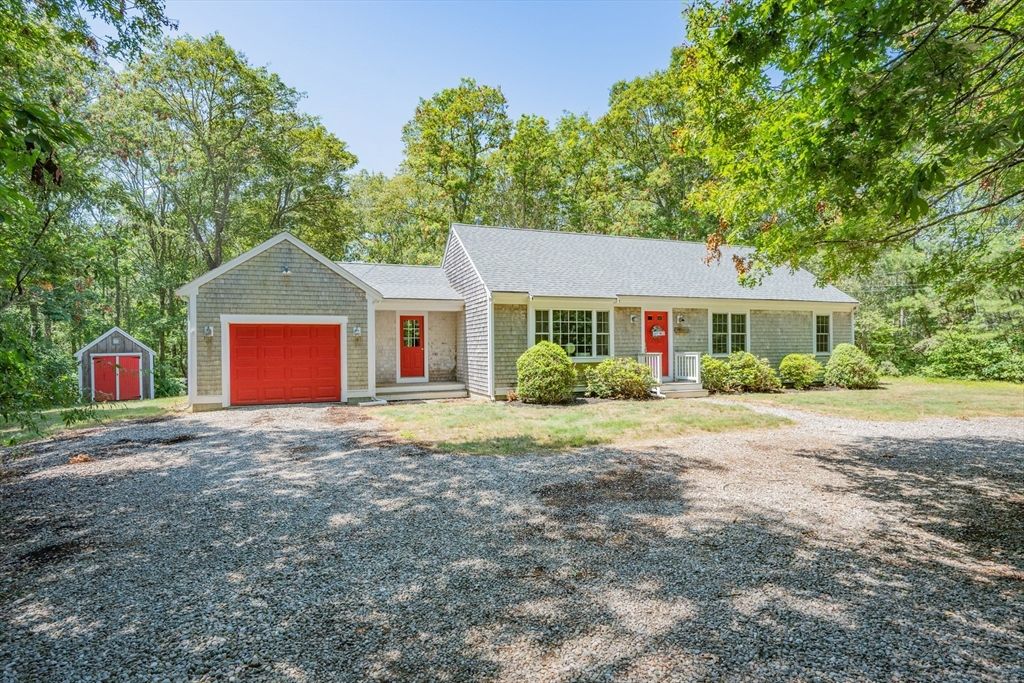 Backyard, Detached Garage, Exterior, Facade, Cape Cod