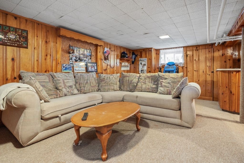 Interior, Living room, Recessed Lighting, Wooden Walls