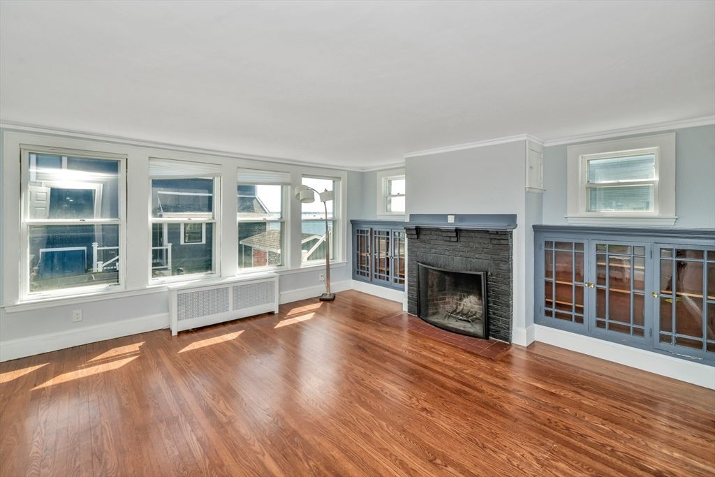 Empty room, Fireplace, Interior, Wood Texture Flooring