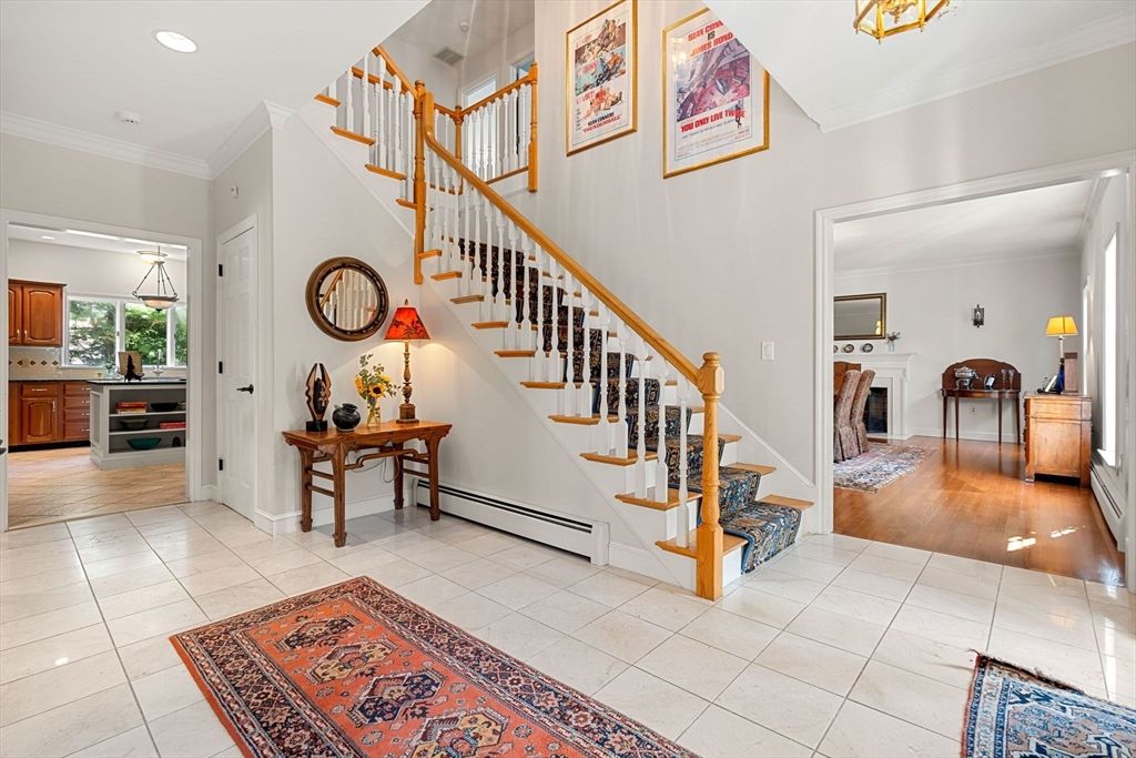 Fireplace, Interior, Recessed Lighting, Wood Texture Flooring