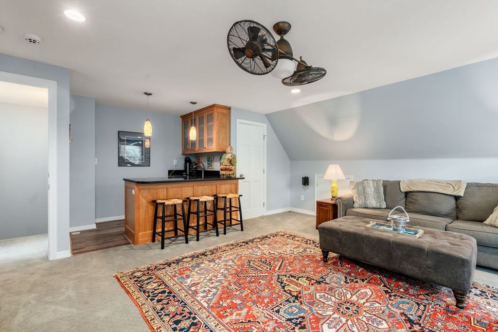 Interior, Living room, Pendant Lights, Recessed Lighting, Wood Texture Flooring