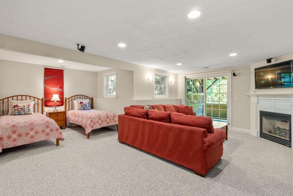 Bedroom, Fireplace, Interior, Recessed Lighting