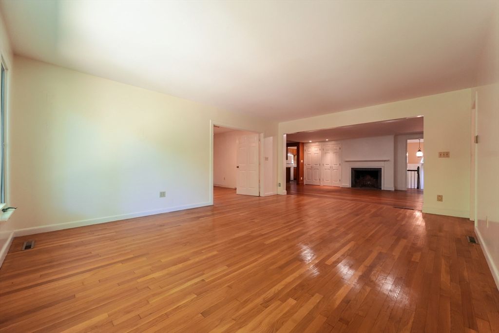 Empty room, Fireplace, Interior, Wood Texture Flooring