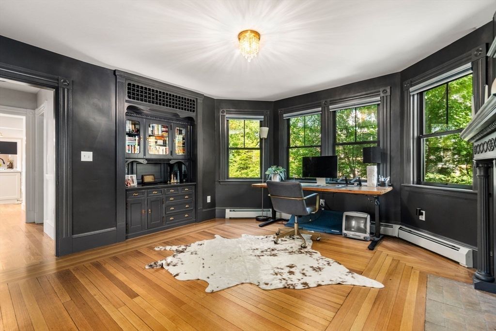 Home Office, Interior, Wood Texture Flooring