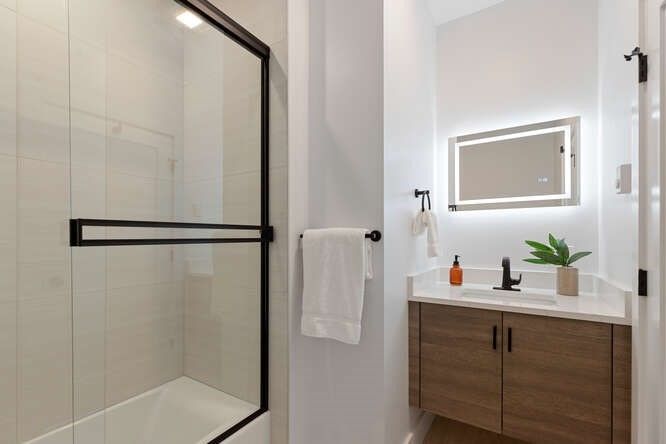 Bathroom, Glass Shower, Interior