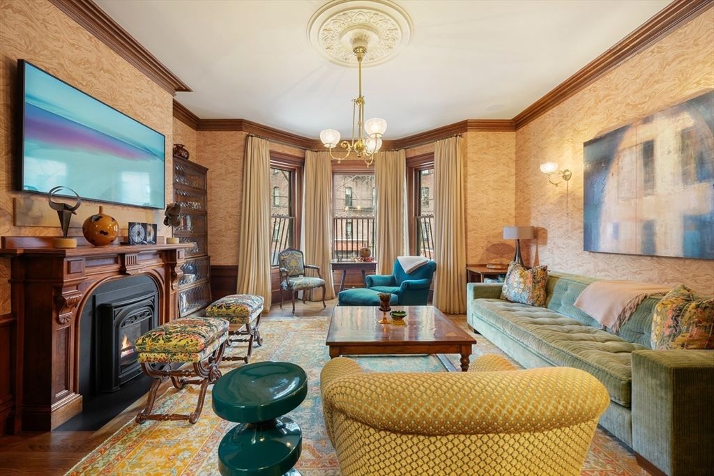Fireplace, Interior, Living room, Wood Texture Flooring