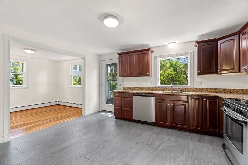 Interior, Kitchen, Wood Texture Flooring