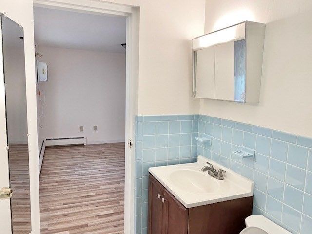 Bathroom, Interior, Wood Texture Flooring