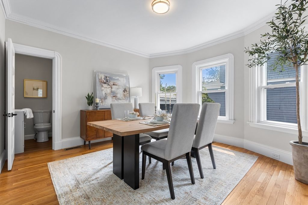 Bathroom, Dining room, Interior, Wood Texture Flooring
