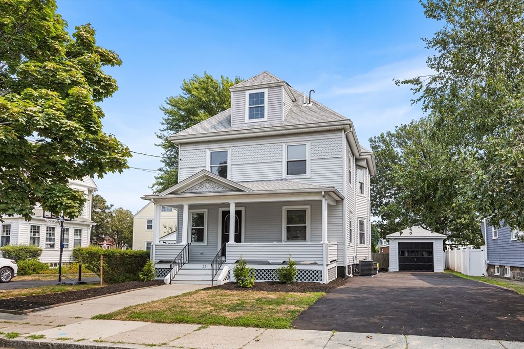Detached Garage, Exterior, Facade, American Foursquare