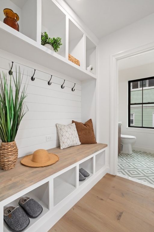 Bathroom, Interior, Wood Texture Flooring