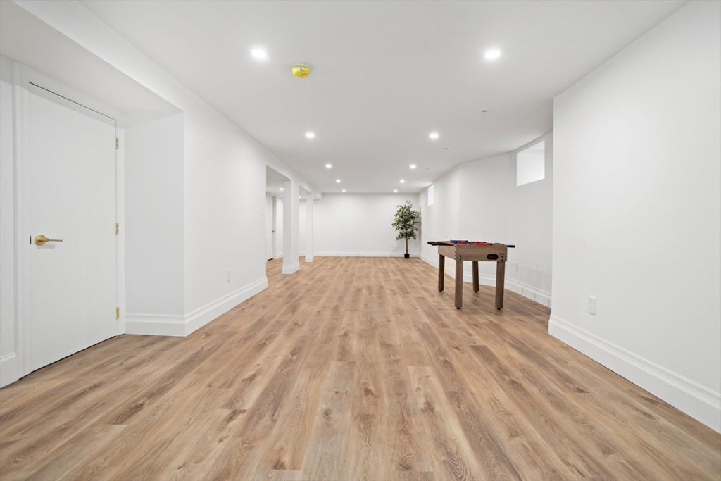 Game Room, Interior, Recessed Lighting, Wood Texture Flooring