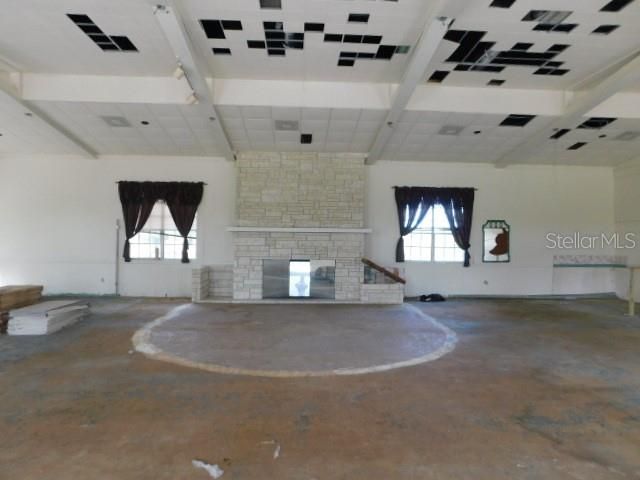 Empty room, Fireplace, Interior, Stone Walls