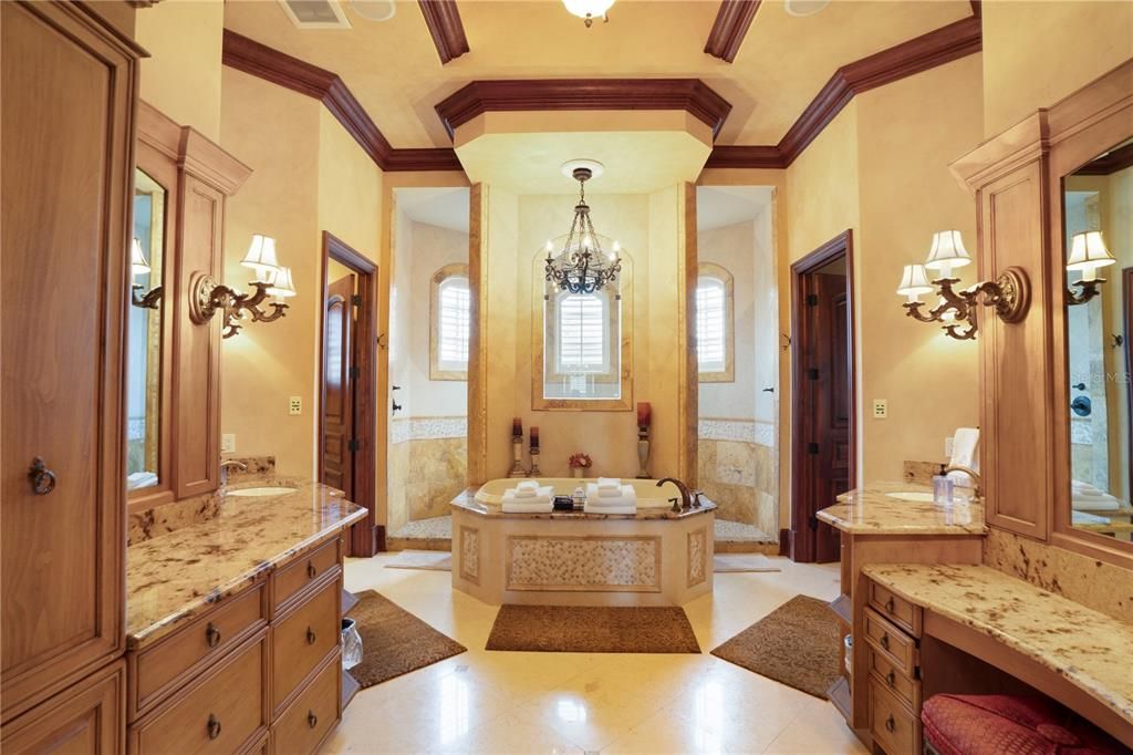 Bathroom, Chandelier, Interior