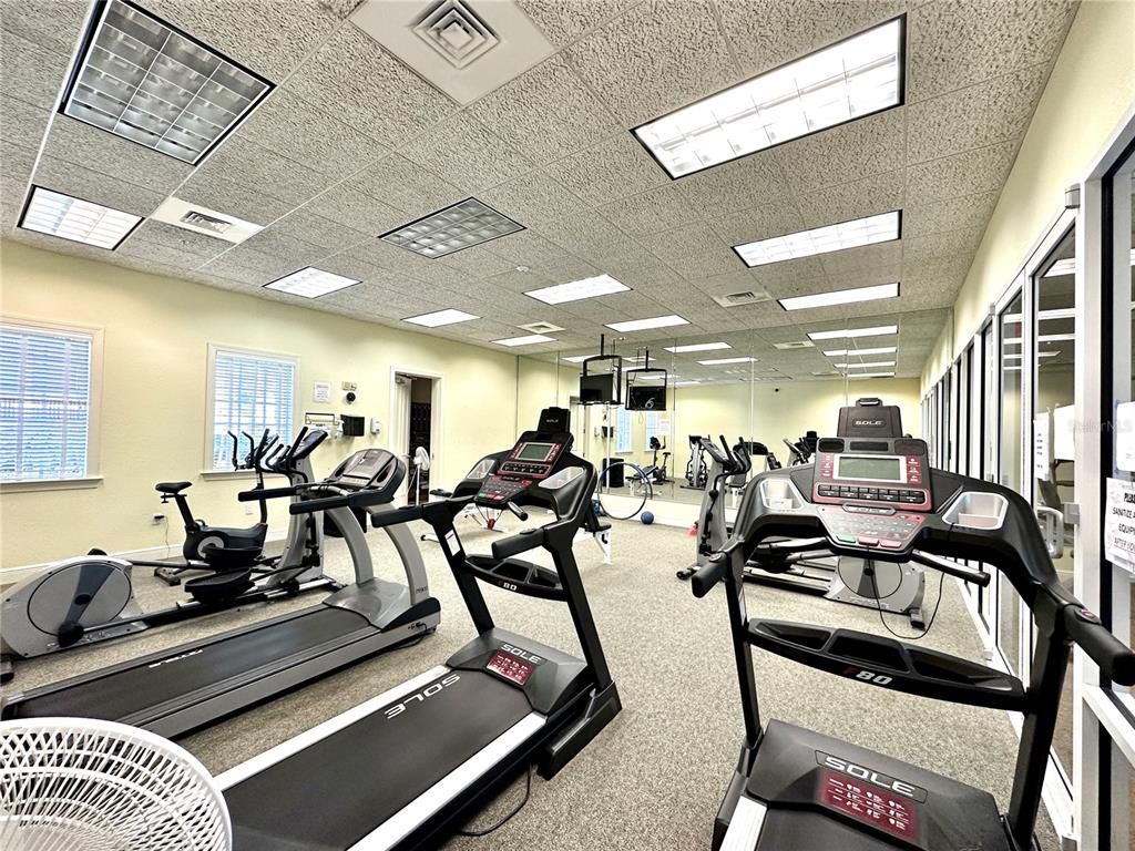 Fitness Equipment, Gym, Interior, Recessed Lighting