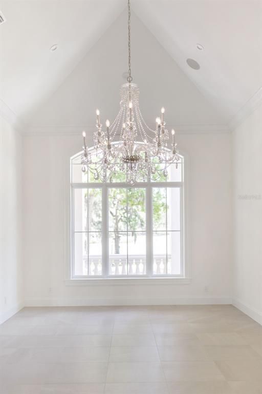 Chandelier, Empty room, Interior, Recessed Lighting