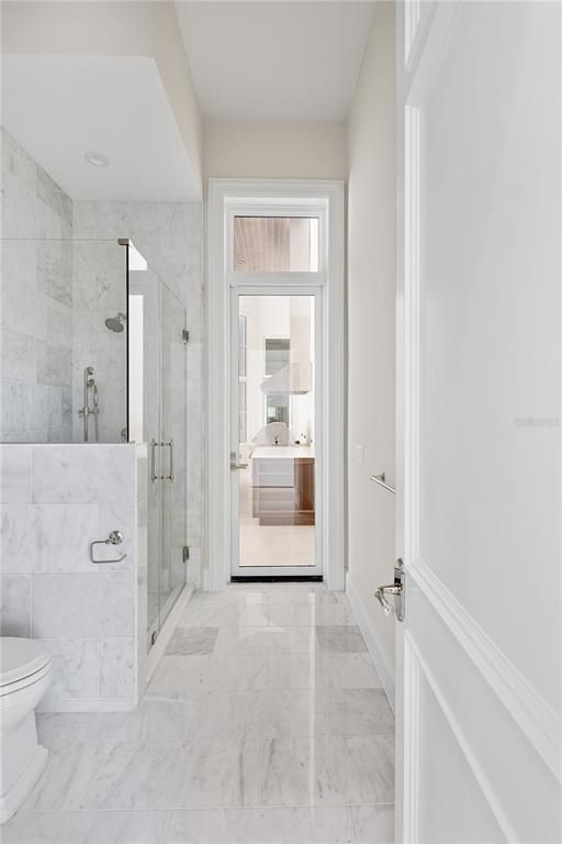 Bathroom, Glass Shower, Interior, Marble, Marble Walls
