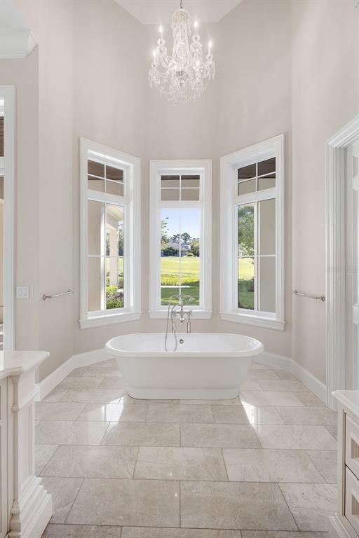 Bathroom, Chandelier, Free Standing Baths, Interior