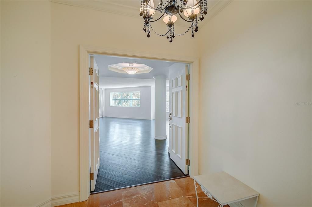 Chandelier, Interior, Wood Texture Flooring