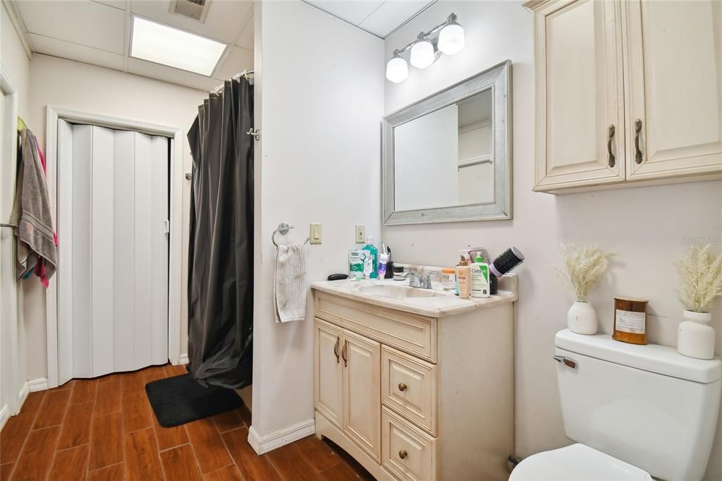 Bathroom, Interior, Wood Texture Flooring