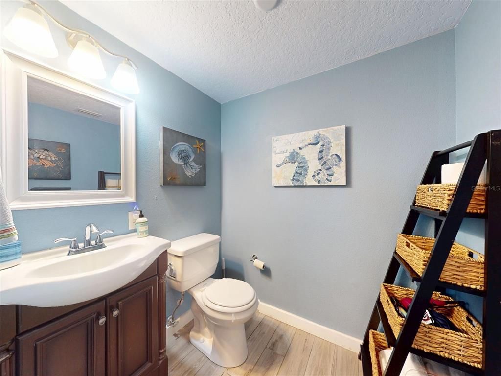 Bathroom, Interior, Wood Texture Flooring