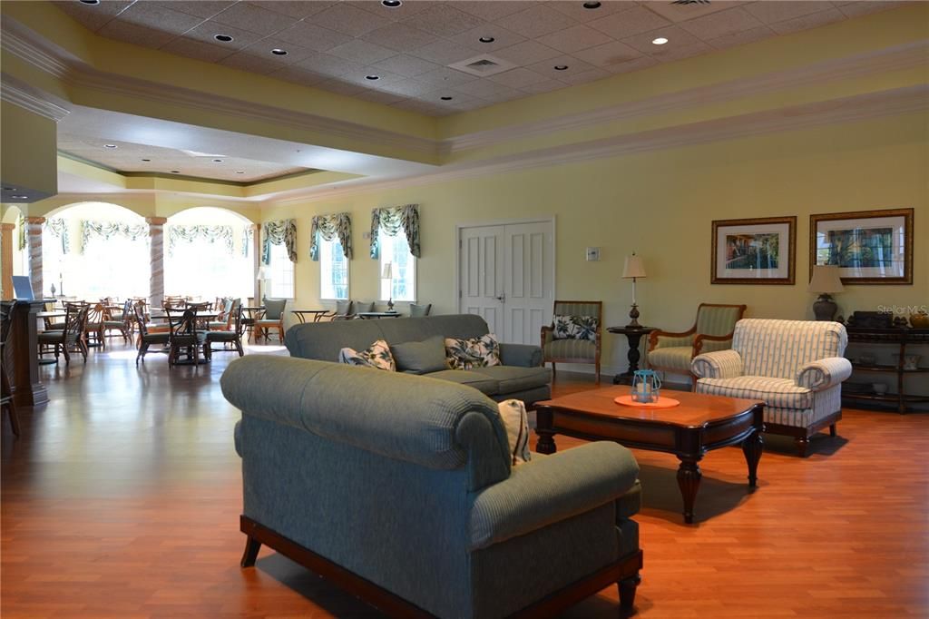 Dining room, Interior, Living room, Recessed Lighting, Wood Texture Flooring