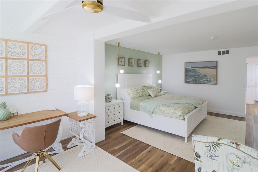 Bedroom, Home Office, Interior, Wood Texture Flooring