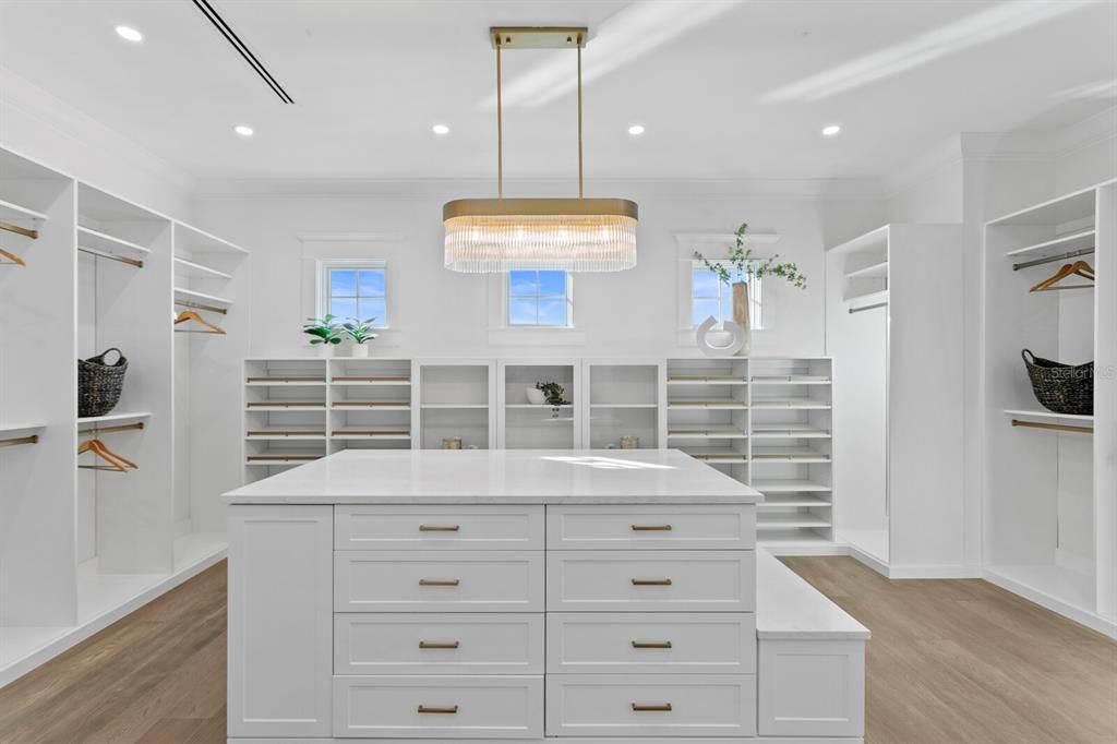 Interior, Pendant Lights, Recessed Lighting, Walk-in Closets, Wood Texture Flooring