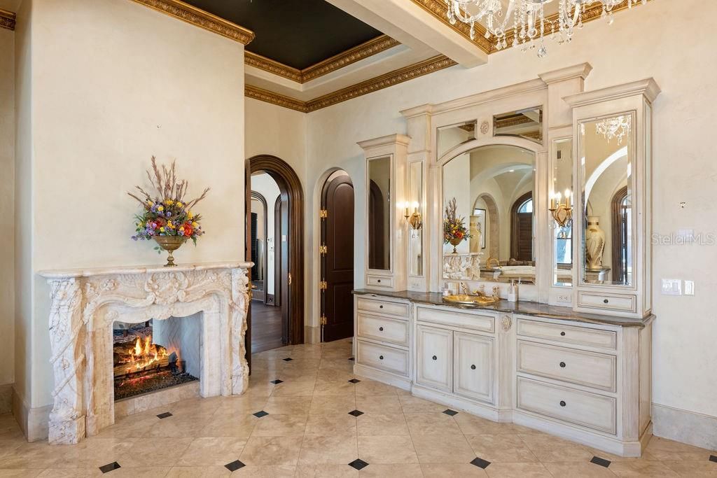 Bathroom, Fireplace, Interior