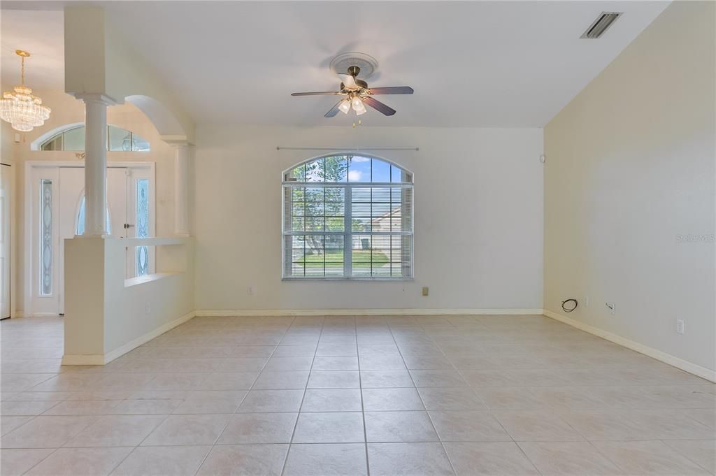 Chandelier, Empty room, Interior