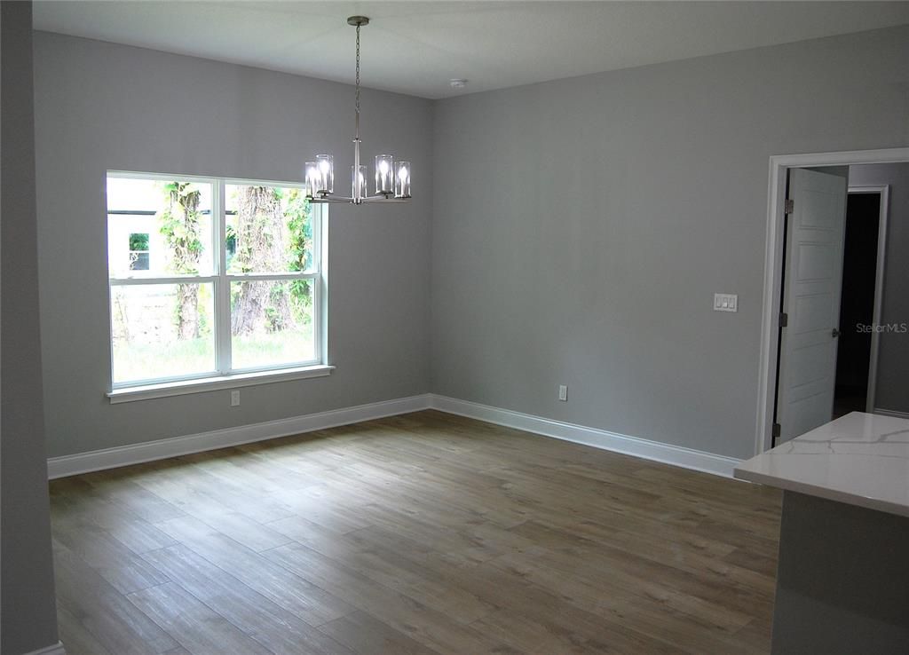 Empty room, Interior, Pendant Lights, Wood Texture Flooring