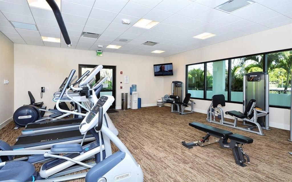 Fitness Equipment, Gym, Interior, Recessed Lighting