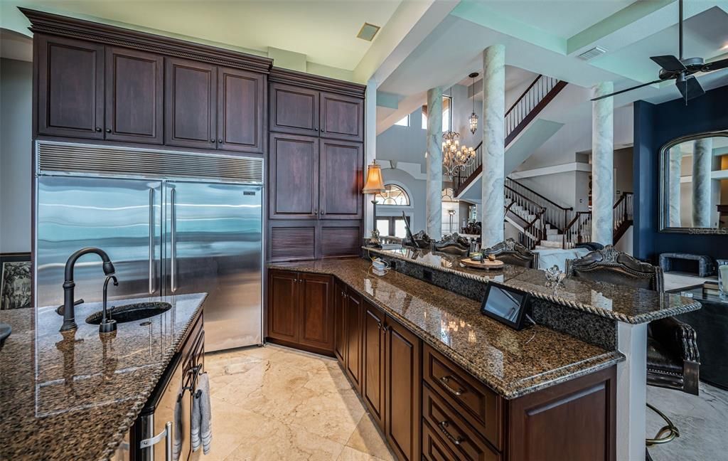 Chandelier, Interior, Kitchen, Stainless Steel Appliances