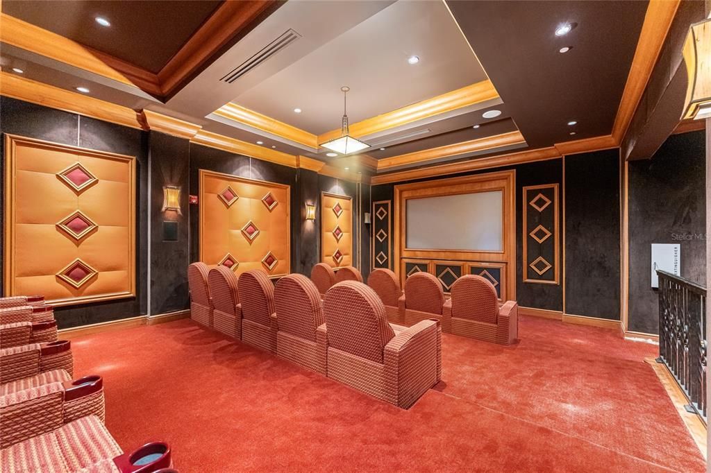Home Theatre Room, Interior, Projection Screen, Recessed Lighting, Theatre Room