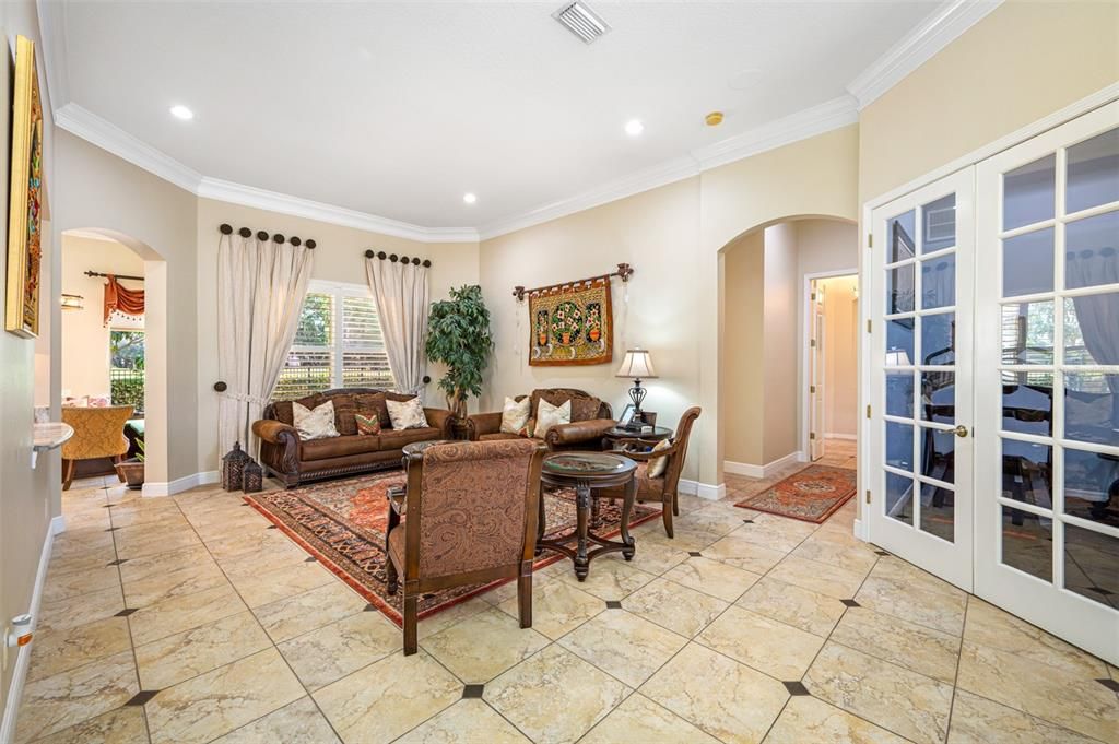 Interior, Living room, Recessed Lighting