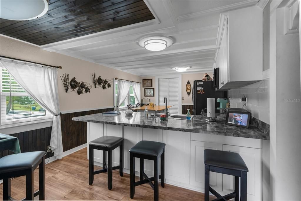 Interior, Kitchen, Wooden Ceilings, Wood Texture Flooring