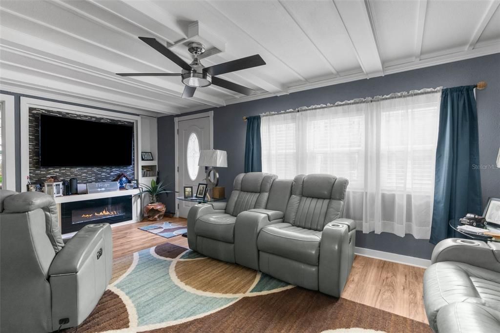 Fireplace, Interior, Living room, Wood Texture Flooring