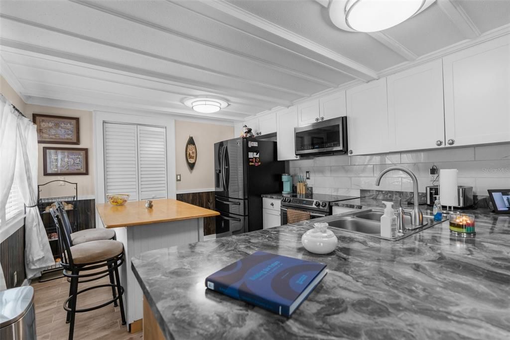 Interior, Kitchen, Wood Texture Flooring