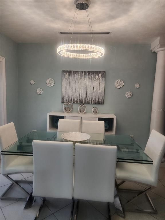 Dining room, Interior, Pendant Lights