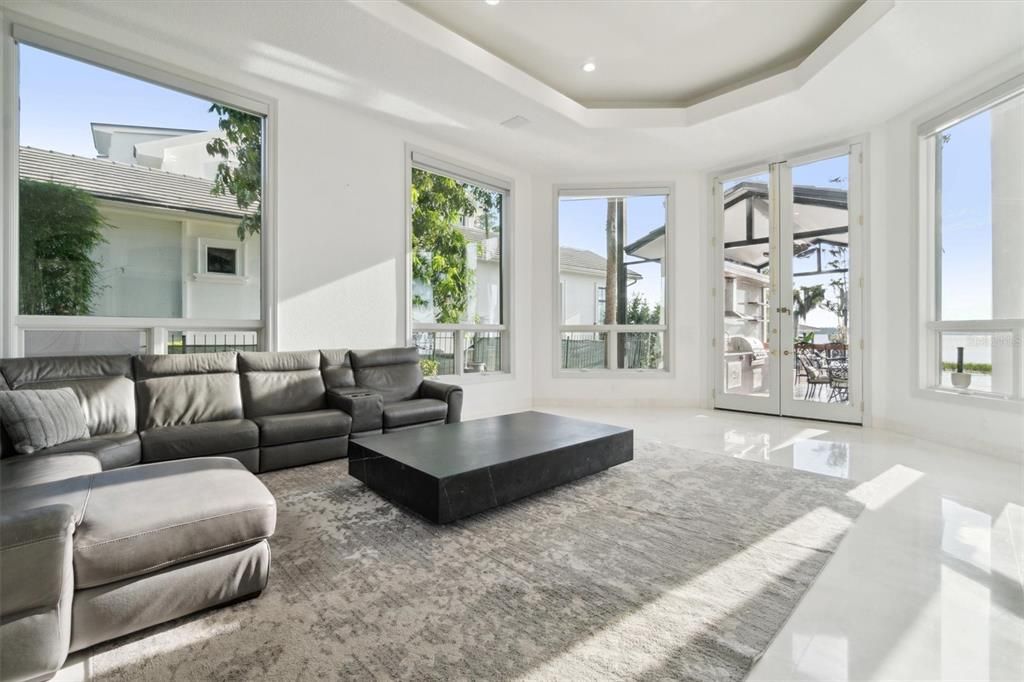 Interior, Living room, Recessed Lighting