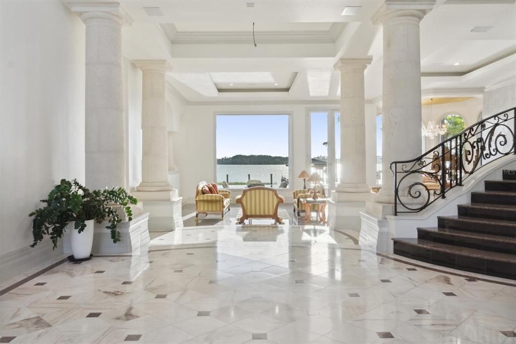 Interior, Marble, Recessed Lighting, Water