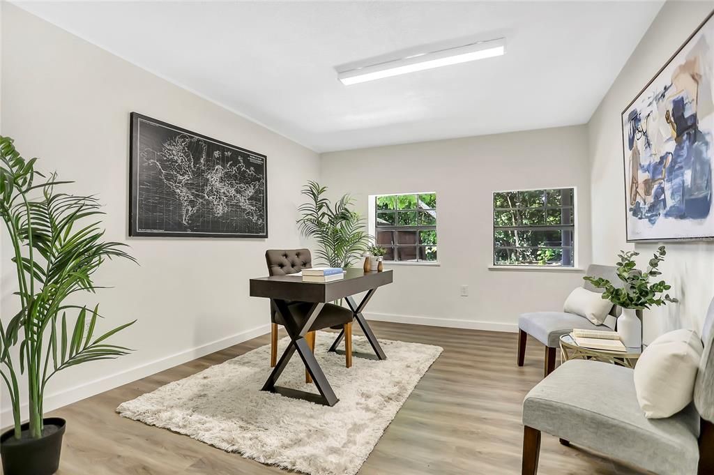 Home Office, Interior, Wood Texture Flooring