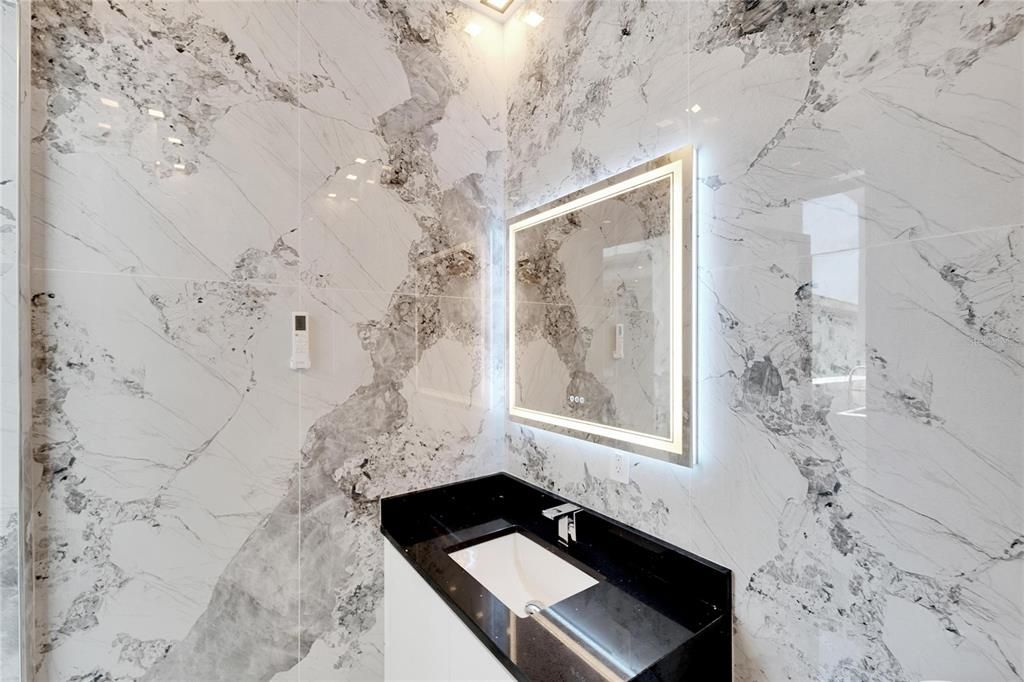 Bathroom, Interior, Marble Walls
