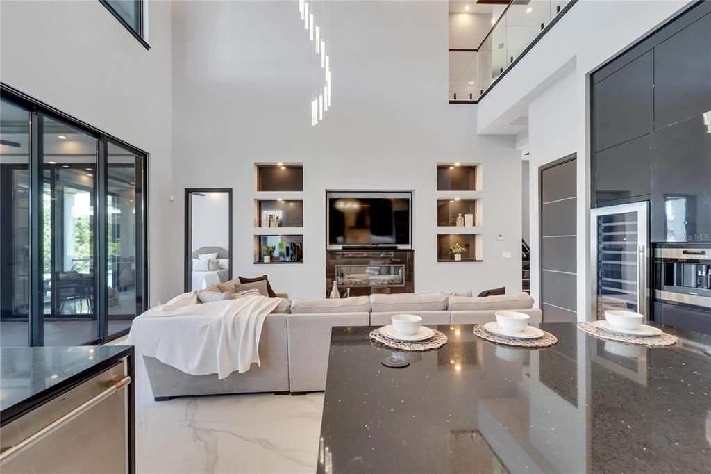Interior, Living room, Marble