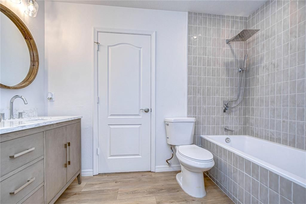 Bathroom, Interior, Wood Texture Flooring