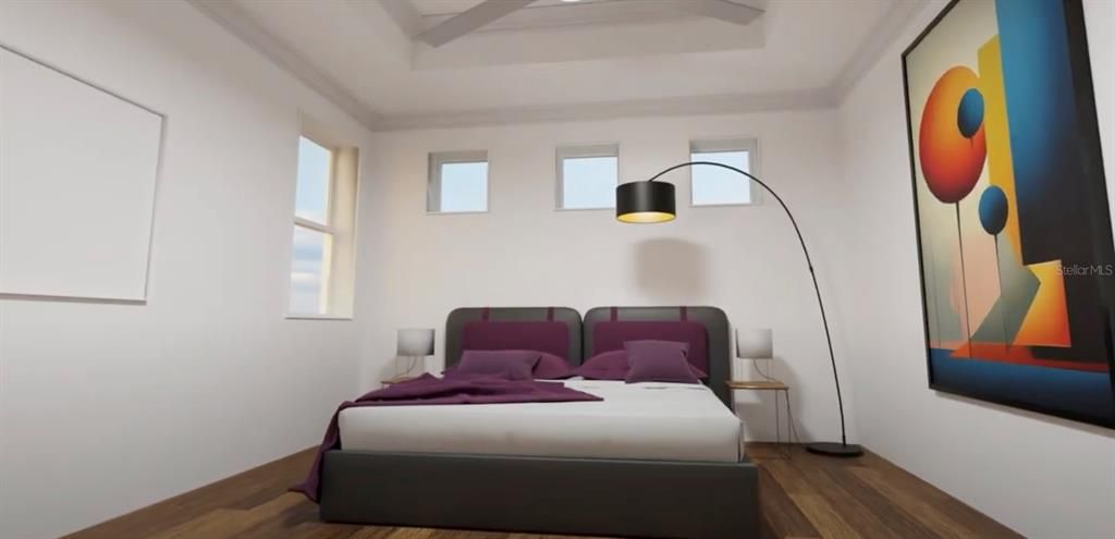 Bedroom, Interior, Wood Texture Flooring