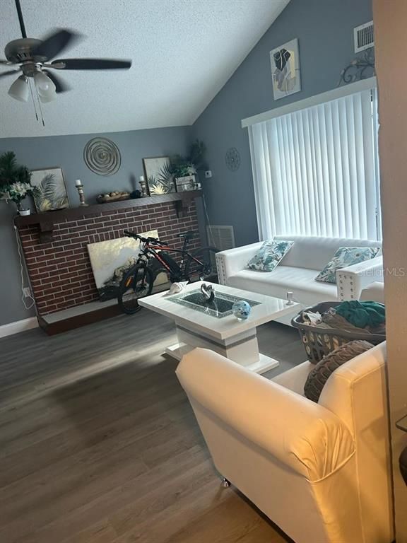 Fireplace, Interior, Living room, Wood Texture Flooring