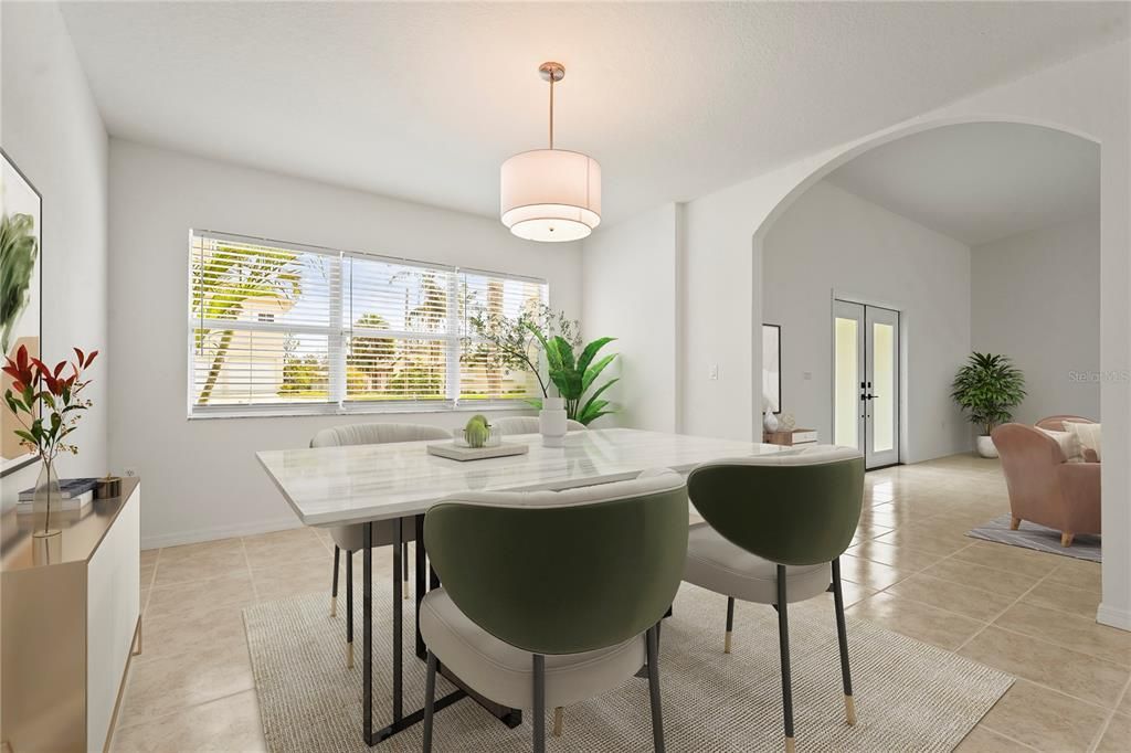 Dining room, Interior, Pendant Lights