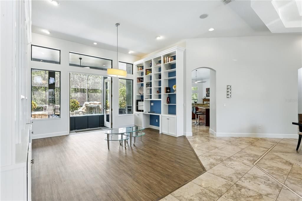 Interior, Pendant Lights, Recessed Lighting, Wood Texture Flooring
